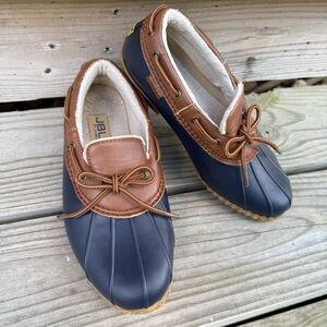 JBU Gwen Duck Garden Navy Blue Shoes Weather Ready Slip On Jambu Muck Rain 7.5 M